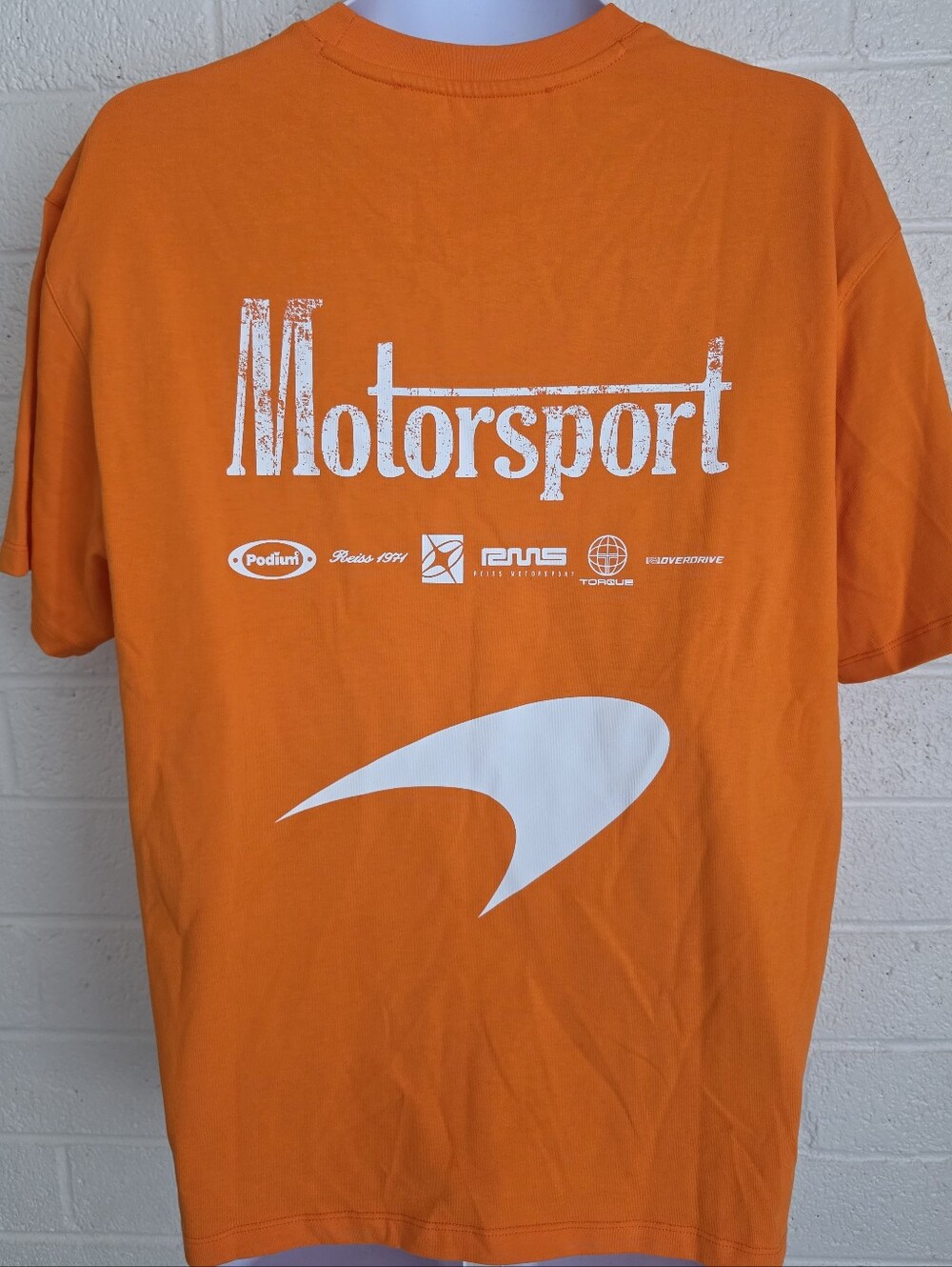 REISS McLaren F1 Racing Relaxed Crew Neck T-Shirt Unisex Size M $125